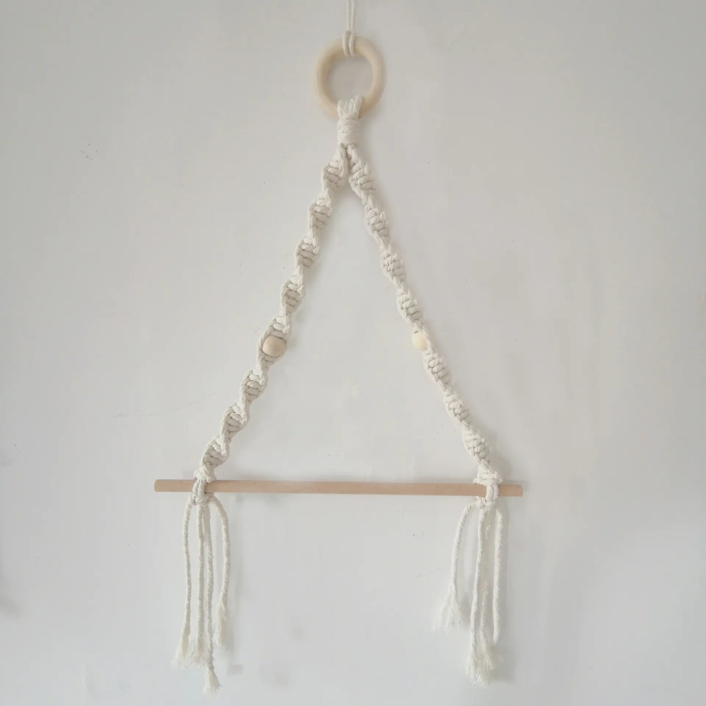 16-inch wall-mounted macrame towel rack for kitchen or bathroom