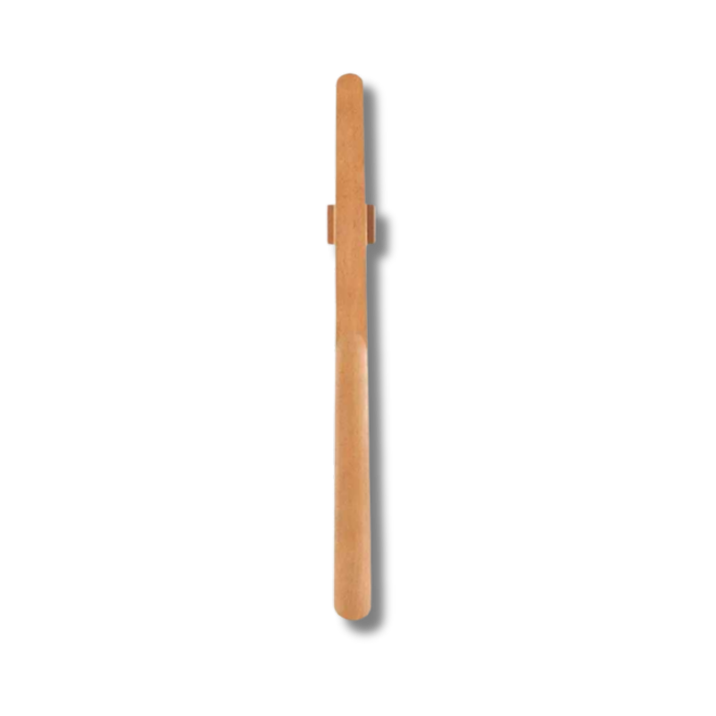 Walnut and beech shoe horn with magnetic mount
