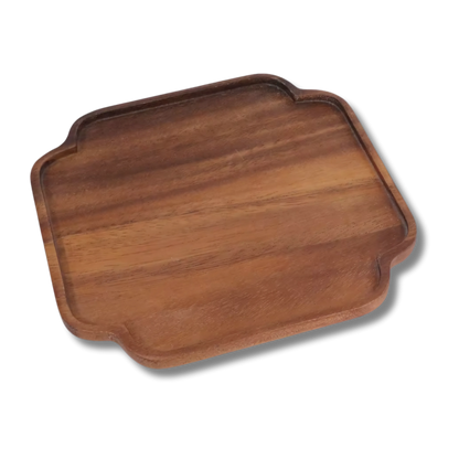 6-inch black walnut tea tray for pot holding