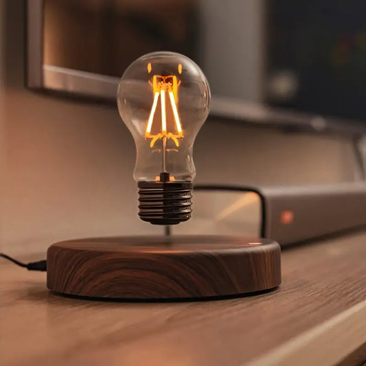 12-inch floating lamp with glass lampshade