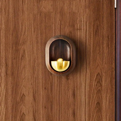 Battery-free walnut door chime with vintage style