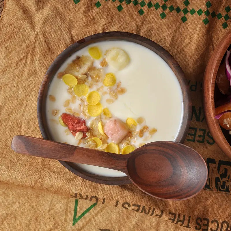 Acacia wood bowl set in 350ml size for snacks