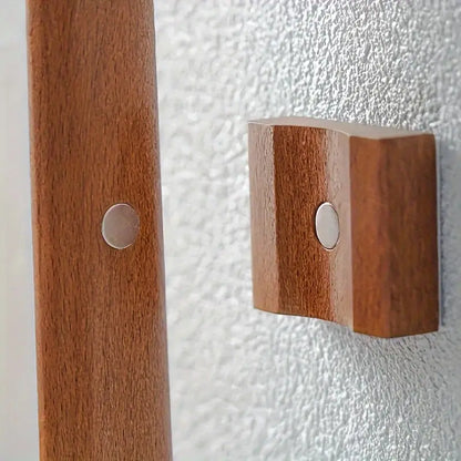 Ergonomic wooden shoe horn for entryway or closet