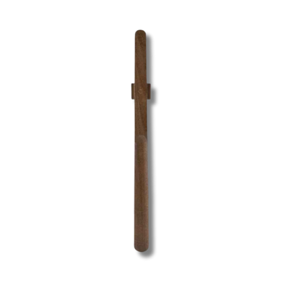 Wooden shoe horn with magnetic walnut and beech design