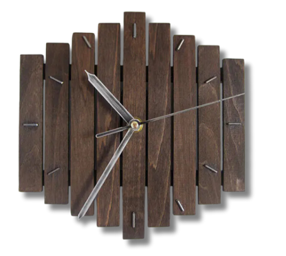 12-inch wooden wall clock for home decor